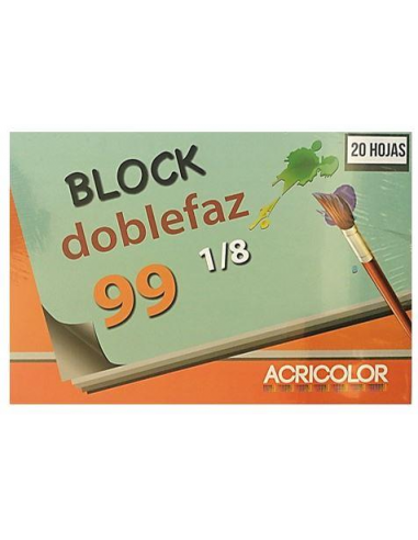 Bloc doble hoja- 20 hojas, ACRICOLOR