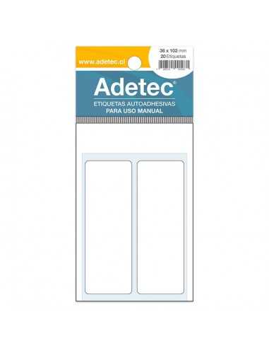 Etiqueta Rectangular Manual 36x102mm,...