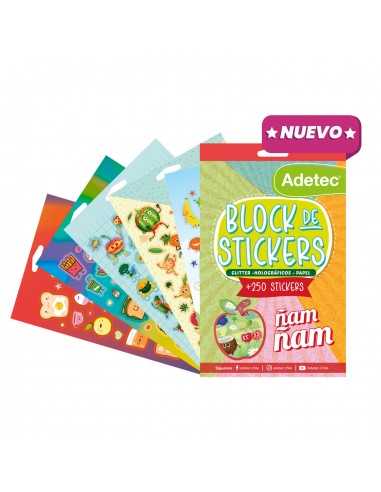 Block de Stickers Ñam Ñam, Adetec