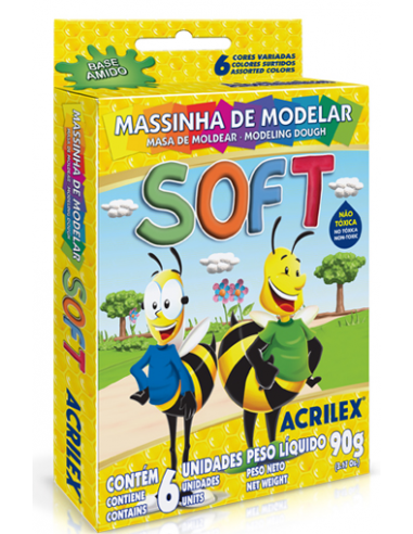 Kit masa de moldear plastilina SOFT,...