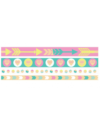 Washi tape- color pastel 4 unidades,...