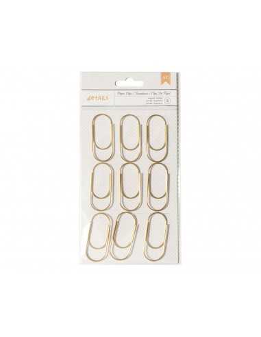 Clips de papel jumbo dorado, AMERICAN...