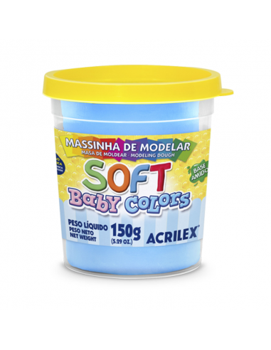 Masa de moldear soft azul bebé 150gr,...