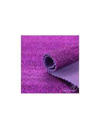 Goma eva glitter morado 50 x 70 cm