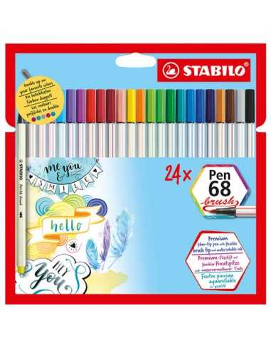 Marcador STABILO Pen68 Brush - caja...