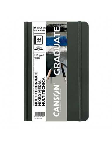 CANSON BOOK GRADUATE MIX MEDIA GRIS 220G