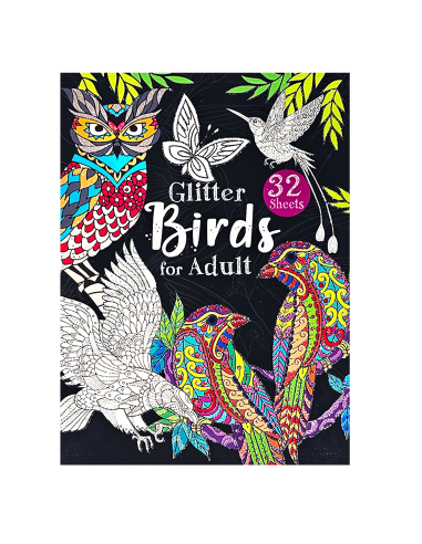 Libro para colorear birds glitter - RITO