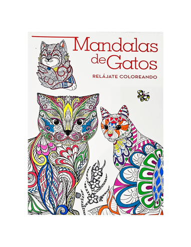 Libro para colorear mandalas de gatos...