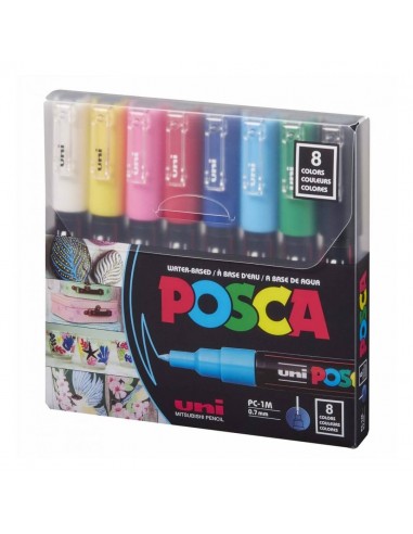 Set Marcadores 1pc/8c posca 0.7mm 8...