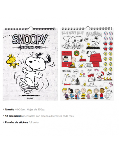 CALENDARIO SNOOPY 2025 MOOVING