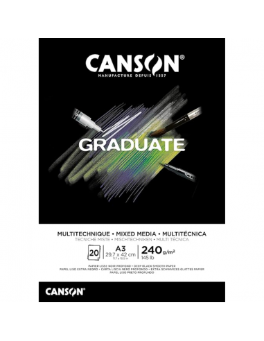 Bloc Graduate Diseño 20H A3 240G CANSON