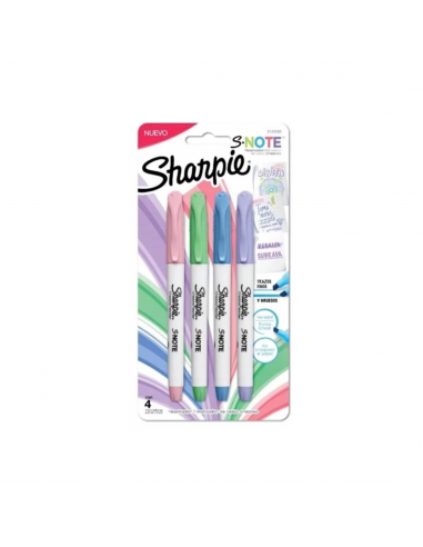 Marcadores SHARPIE X4 snote Pastel...