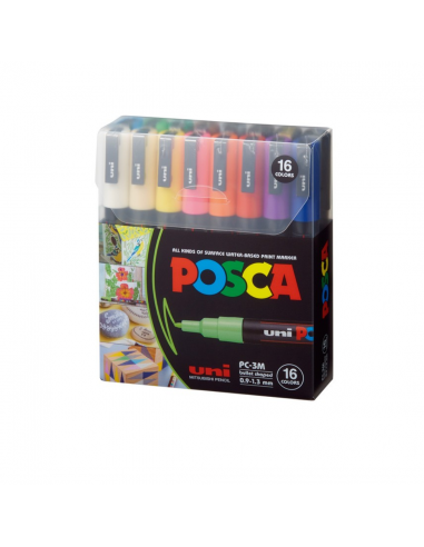 Set marcadores 3M Posca 16 colores