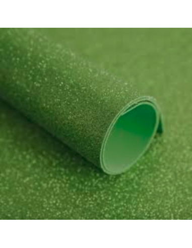 Goma eva glitter 50 x 70 verde muzgo