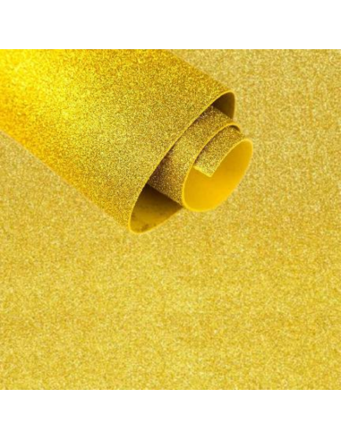 Goma eva glitter 50 x 70 amarillo