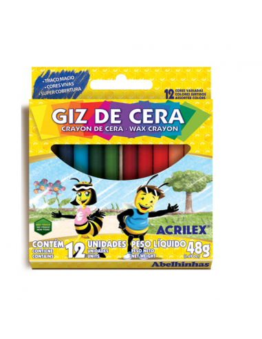 Set de crayones- 12 colores, ACRILEX