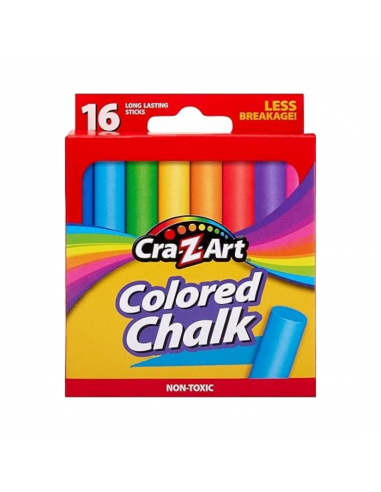 TIZA DE COLORES SET 16 PCS CRAZART