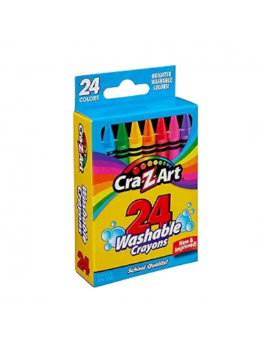 CRAYONES LAVABLES SET 24 PCS CRAZART