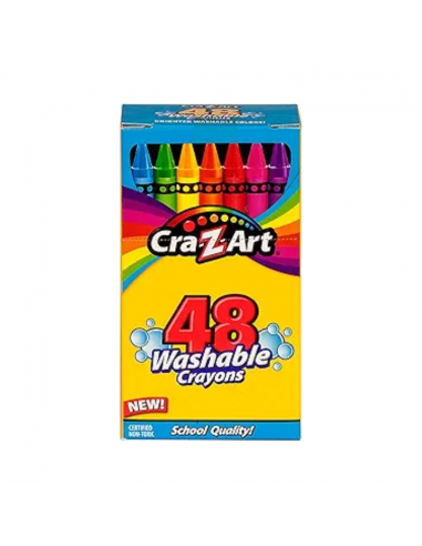 CRAYONES LAVABLES SET 48 PCS CRAZART