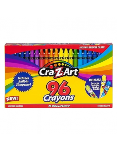 MEGA CAJA 96 CRAYONES TAJADOR...