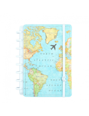 Cuaderno By Gocase Mapa Mundi Azul A5