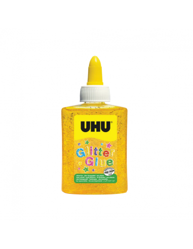 Glitter Glue Amarillo 88.5 ml UHU