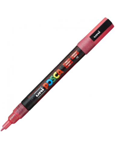 Marcador Rojo Glitter 1.3mm PC-3M POSCA