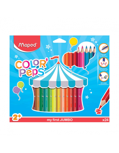 Lápices de 24 Colores Peps Maxi Jumbo...