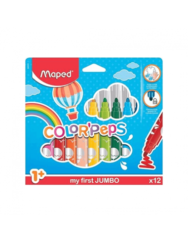 Marcadores Jumbo 12 Color Peps MAPED