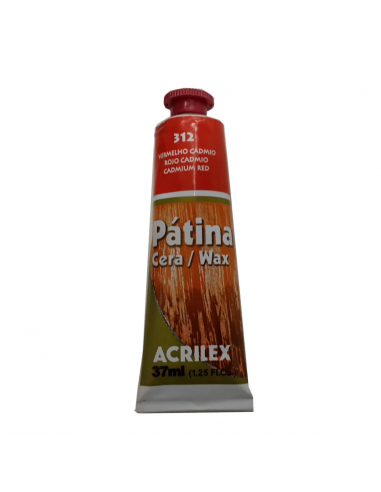 Patina en cera Rojo Cadmio 37ml, ACRILEX