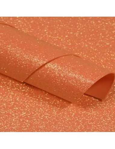 Goma eva glitter naranja 50 x 70 cm