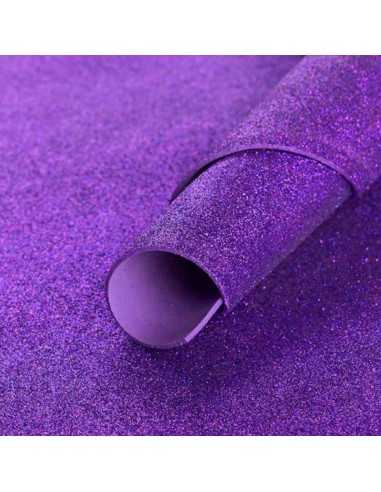 Goma eva glitter 50 x 70 violeta