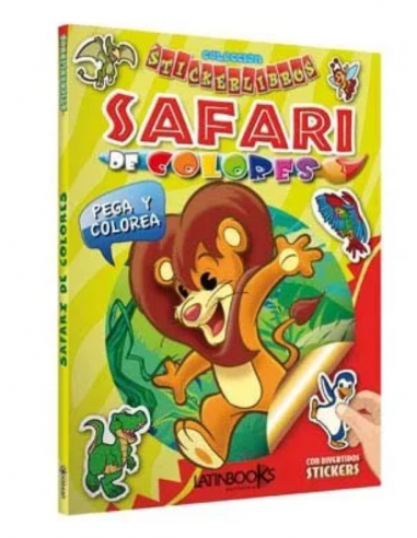 Libro Safari de Colores pega y...