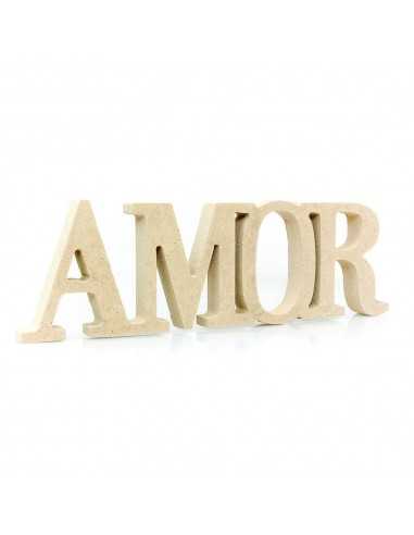 Amor palabra en MDF