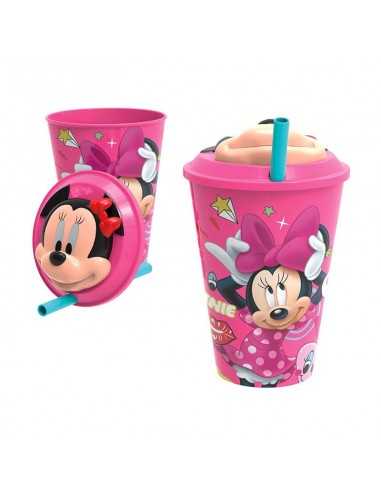 Vaso 3D con pajita Minnie