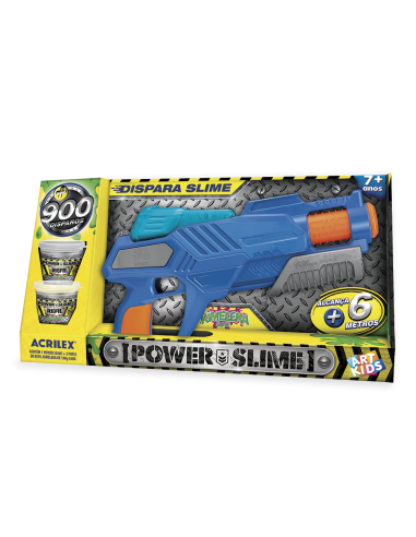 Pistola power slime azul, ACRILEX